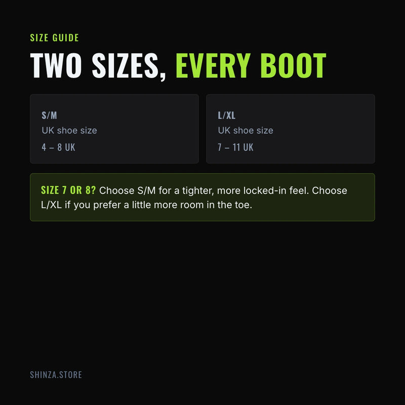 Shinza grip socks UK size guide